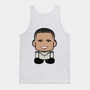 Mr. Obamabot POLITICO'BOT Toy Robot (Tan Suit) Tank Top